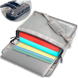 Fireproof and Waterproof Document Bag XL 16x12x3.5 with TSA Lock, Fits Legal Files, High-Viz Design, Lock Box for Travel and Documents, Developed by USA Engineers and Firefighters (Silver)