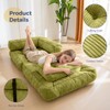 MAXYOYO Folding Sofa Bed, L-Shaped Convertible Sofa Bed with Armrest