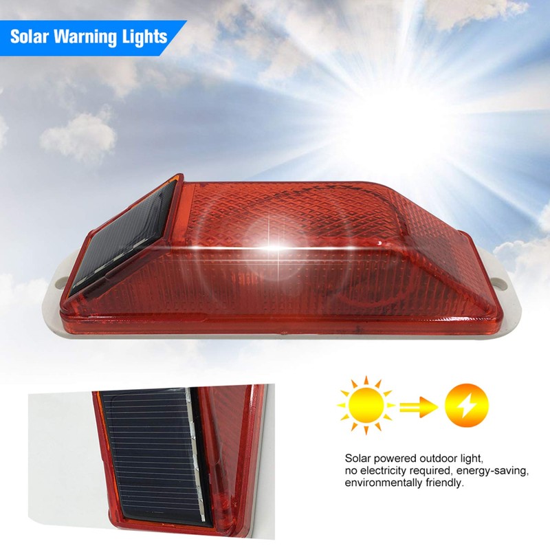 RISOON Solar Strobe Warning Light: Sensitive LED Warning Lamp Super