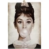 KUSTOM ART Set of 4 Vintage Style Audrey Hepburn Wooden