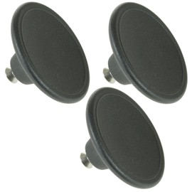 SPARES2GO 5.5cm Large Handle Lid Knob For Le Creuset Casserole Pot/Dish/Saucepan (Black, Pack of 3)
