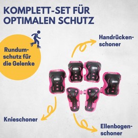 Best Sporting Protector Set HQ, Children's Knee, Elbow and Back Protection, Size XS / S M, xs/s