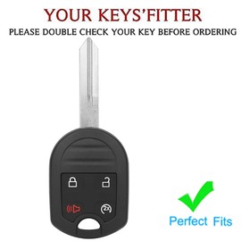 TAPAYICA for Ford Key Fob Cover Keyless Entry Systems Key Shell with Keychain Fit for Ford F-150/F150 F-250 F-350 Super Duty Explorer Expedition Lincoln Mercury MHz (Pink-Gold, 4 Buttons Remote)