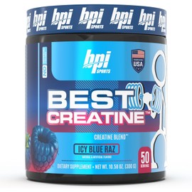 BPI Sports  BEST Creatine  6 Formas Avanzadas de Creatina  Betaína  300 gr  50 Servicos (Icy Blue Raz)