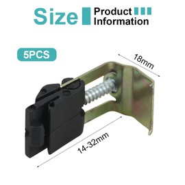 OUDQFCJ Pack of 5 Adjustable Stainless Steel Sink Clips Set for Built-in Sinks, Undermount Sinks, Mounting Clips, Sink Arch (Suitable for Laundry Rooms, Kitchen Sinks, Shower Rooms)