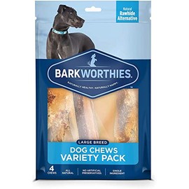 Barkworthies Large Breed Variety Pack Natural Dog Chews (4 count)