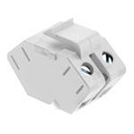 Legrand - OnQ Speaker Keystone Insert, Single Keystone Jack for up to 12-Gauge Speaker Wire, Cover Unused Ports, White, WP3456WH