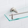 Naiture Collection Tempered Glass Shelf in Brushed Nickel Finish