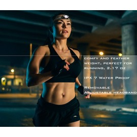 Ghost Bird Seiker X1 Head Lamp - LED Rechargeable Cree XPE - Waterproof IPX7, Freezeproof, Smashproof Perfect for Your Running, Camping, Backpacking, Hunting, and Cycling Adventures