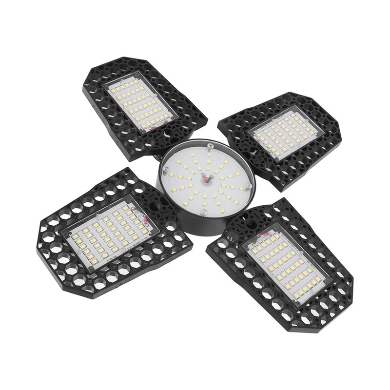 LED Garage Lights Foldable 4 Leaves 100W High Brightness Energy