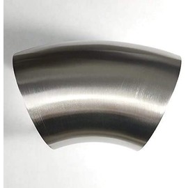 4" Stainless 45° Mandrel Bend Elbow - 1.5D Loose Radius - 16GA/.065" Wall - No Leg - SS304 - Stainless Bros