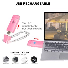 LUXSWAY USB Rechargeable Book Light for Reading,Small Book Reading Light in Bed,Clip On Bookmark Kids Light for Bed,Brightness Adjustable for Eye Care,2 4000K and 2 1550K LEDs for Bookworms