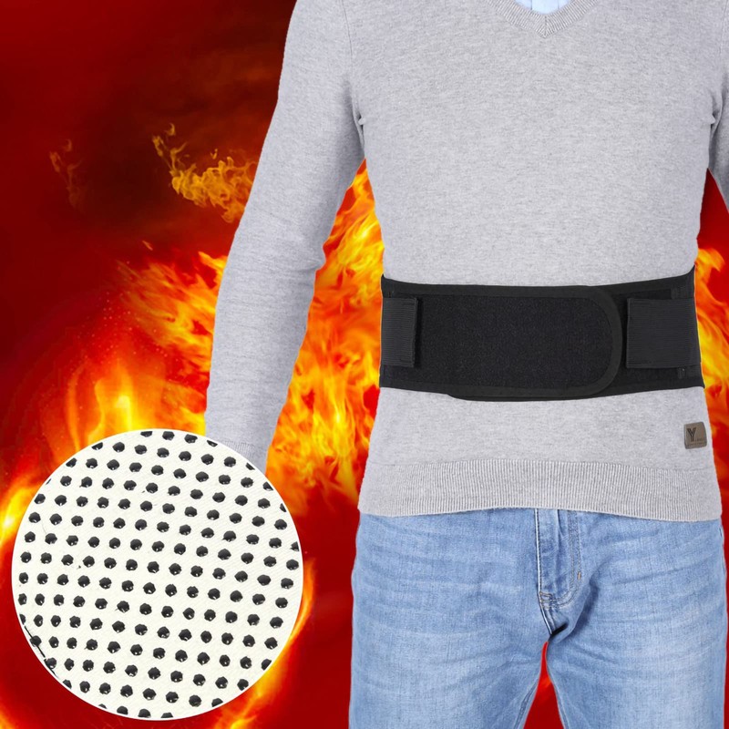 Tourmaline Self-Heating Magnetic Therapy Black Waist Protection Belt Lumbar Support