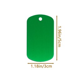 Aluminum Rectangle Blank Tags Stamping Blanks Engraving Blanks 25 Pack (Green)