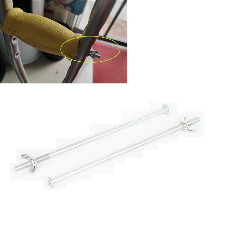 4 Pack Crutches Handle Bolt Mount Replacement 5.5'' Metal Rod