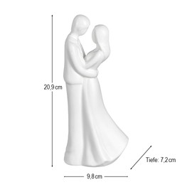 Ideen mit Herz Decorative Figurine Bride and Groom 2 | Wedding Couple Ceramic | Wedding Gift | Wedding Decoration | 20.9 cm High