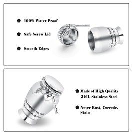 QGJNSGC Small Urns for People Ashes Keepsake Cremation Urn with Wings Charm Minis Personal Funeral Urn for Pet or Human Ashes Memorial Ash Keepsake