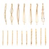 Frcolor Hair Pin, Gold, Three Pin, Pearl, With Bangs, Hair