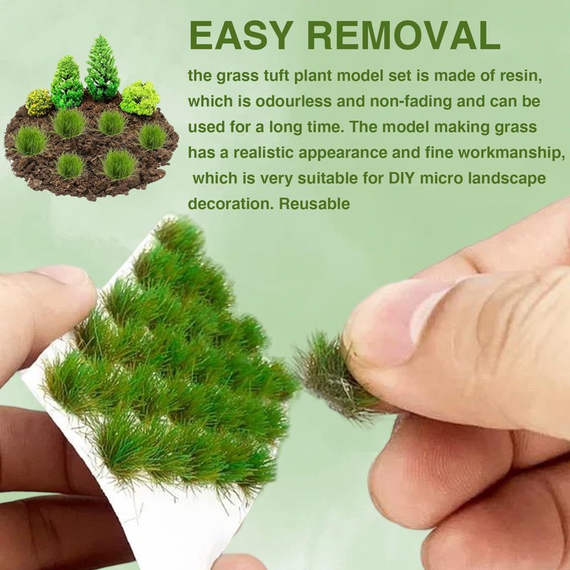 Katyjun 2 Boxes Model Making Grass, Miniature Cardboard Model Building,