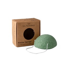 J&L Naturals Konjac Sponge | Exfoliating Face & Body Sponge for All Skin Types | Gentle Scrub | Cruelty Free, Vegan, Natural, Sustainable (Aloe Vera (For Dry Skin), 1-Pack)