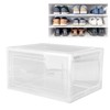 Shoe Storage Box Clear Acrylic with Magnet Front Door Stackable