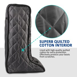 Harrison Howard Tall Boot Carry Bag Protect Rider Boots for Shows Competition Travel Long-lasting Boot Bag Black