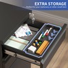 BIZOEIRON 3 Drawer Mobile File Cabinet,Under Desk Metal Filing Cabinet