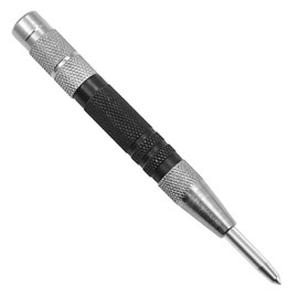 Bestgle Automatic Center Punch, Heavy Duty Steel Spring Locator Hole Puncher Adjustable Tension Drilling Marking Tool for Metal/Glass/Wood, 155mm (6.1inch)