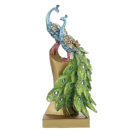 Peacock Figurine Resin Statue Peacock Model Resin Figures Peacock Decorations Desktop Ornament Table Centrepieces for Home