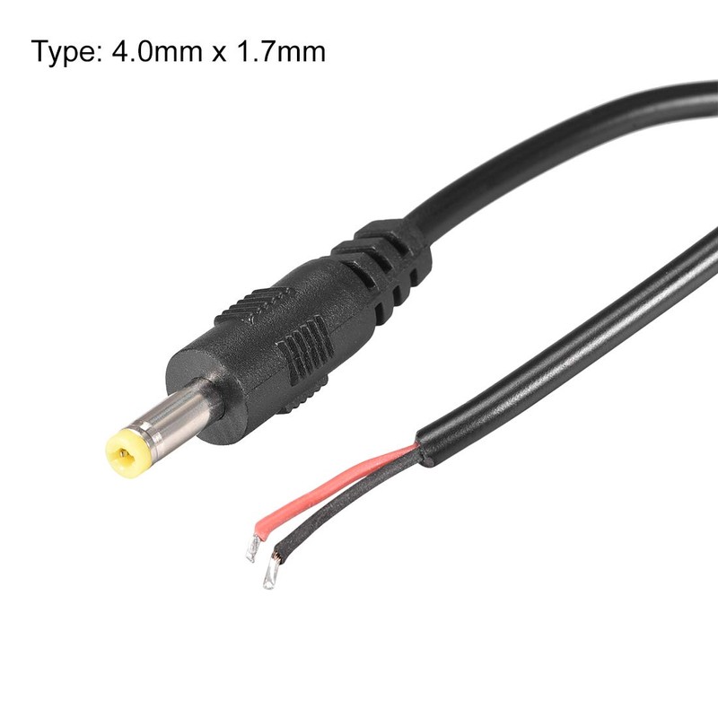 sourcing map DC 4.0mm x 1.7mm 3A 30cm Barrel Plug