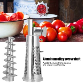 Gavigain Deluxe Electric Tomato Strainer Food Strainer Screen Gasket Meat Grinder Parts for Mixer Attachment Meat Grinder Tomato Juicer Screw Shaft for Salsa, Fruits, Apples, Berries