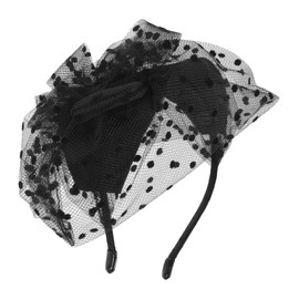 Operitacx Top Hat Fascinators for Women Wedding Topper Funeral Fascinator Bridal Face Veil Fascinator Hats Mesh Headwear Vintage Hat Bridal Veils Bride Veil Banquet Charm Fabric Party Hat Black