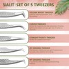 SIALIT Lash Tweezers for Classic & Volume Lashes, Pack of