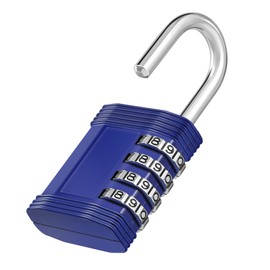 ZHEGE Combination Lock Padlock for Locker, School, Gym, Room, Closet, Fence, Gate and Toolbox (Blue)