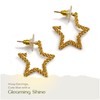 Gold Star Hoop Earrings for Daily use. Elegant and Delicate