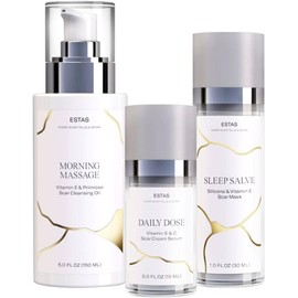 Tratamiento En Crema Para Cicatrices - Set De Valor Esencial Para Rostro Y Cuerpo, Efectivo Para Cicatrices Quirúrgicas, Quemaduras, Cesáreas Y Acné, Con Vitamina E + Vitamina C