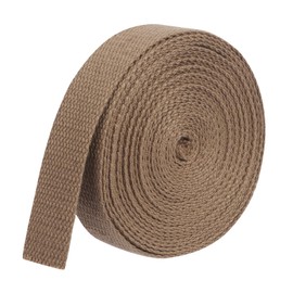 Kaket Polyester Cotton Weave Webbing Strap 5M/5 Yards, 1.5inch (38mm) Wide Heavy Duty Cotton Webbing Straps, Cotton Strap Belt for Backpack Crafts Arts (Khaki, 38mm)