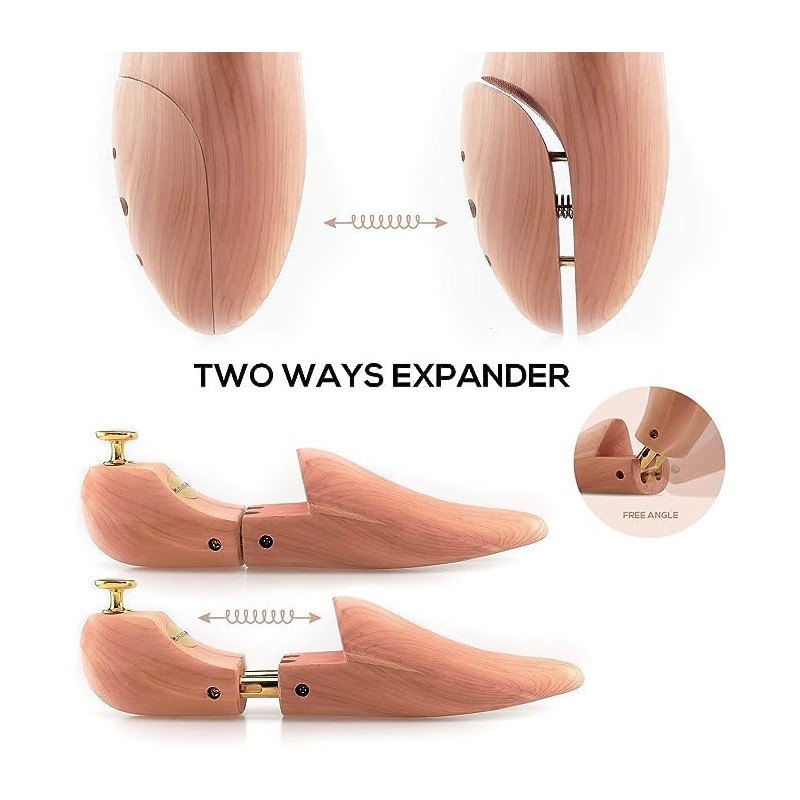 Real Red Cedar Wood Men's Shoe Stretcher Premium Shoe Trees