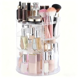 Luce un maquillaje siempre ordenado gracias a NAKORNO: Descubre este Organizador Giratorio 360 Grados de Acrílico Transparente con 7 Niveles Ajustables diseñado