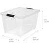 IRIS USA 54 Qt Stackable Plastic Storage Bins with Lids,