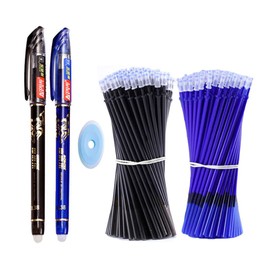 LuLiyLdJ Erasable Pens, Gel Pens, Erasable Pens, Eraser Pen, Ballpoint Pen for Erasing, Pack of 2 Rollerball Pens, Erasable 0.5 mm Erasable Pen with 20 Refills and 1