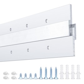 18'' French Cleat- Heavy Duty Aluminum Headboard Wall Mounting Brackets-French Cleat Hanger for Hanging Picture, Mirror, Shelf, Headboard, Panel or Whiteboard (1Pair, Supports 140lbs )