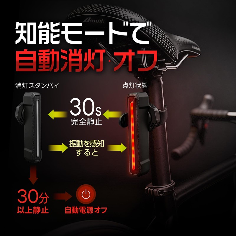 AIBOO Japan Standard Bicycle Tail Light【Next Generation Smart Bicycle Light】Smart