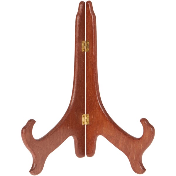 Bard's Hinged Medium Wood Plate Stand, 11" H x 8.5"