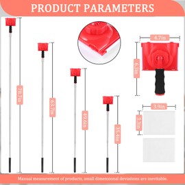 Paint Edger Tool For Ceilings, Paint Edge Trimmer Plus - 2 Replaceable Pads, 35-78 Inch Spliceable Long Pole Edge Painting Tool with Refillable Painter's Pads, Ideal for Corner Wall & Ceiling Painting