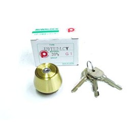MIWA MCY-151 U9 Cylinder LSP Type TE22 Key Replacement Replacement LSP/SWLSP Gold Color (BS) 1.3 - 1.7 inches (33 - 42 mm)