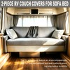 hanvate 2 Piece RV Couch Covers for Sofa Bed，RV Jackknife
