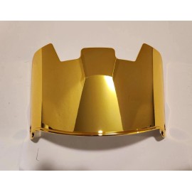 Unbranded STANDARD DISPLAY ONLY CHROME PLATED Full Size Football Helmet Visors  W/CLIPS - Gold