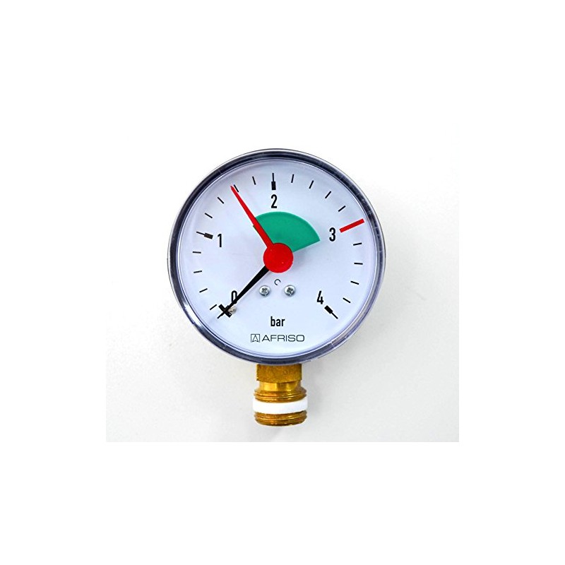 Heating Pressure Gauge 0-4 Bar G 3/8 Inch Vertical