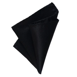 DonDon Men's Bow Tie and Pocket Square Tied and Adjustable Size, black